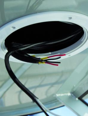 The boat is pre-wired for all potential requirements, even those that do not come as standard. This is a great idea as there is nothing worse than having to add and lay additional wires. Wires are covered with a screw on cap for easy access when needed.